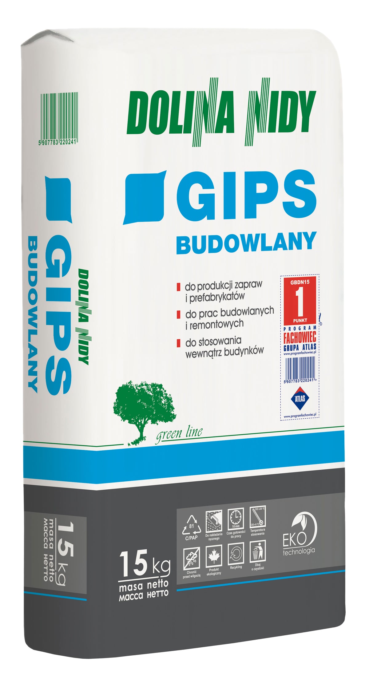 Byggegips 15 kg – Dolina Nidy