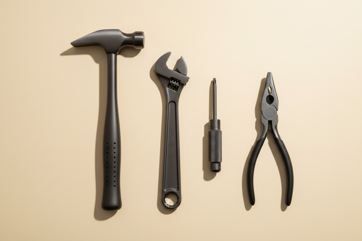 Premium tools flat lay